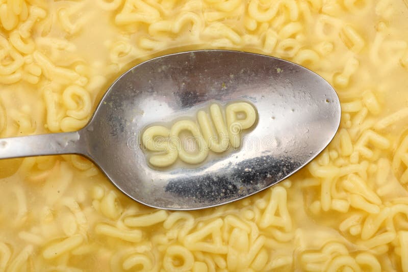 Alphabet Soup stock image. Image of alphabet, horizontal - 45080295