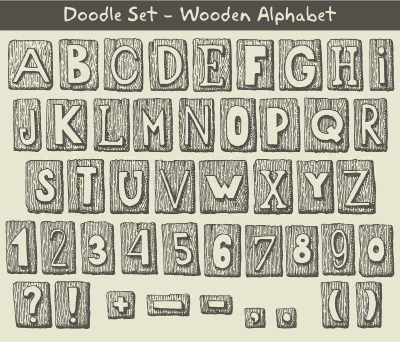 Alphabet tiré par la main illustration de vecteur Alphabet tiré par la main illustration de vecteur