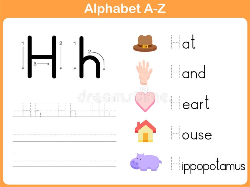 Alphabet Tracing Worksheet stock illustration