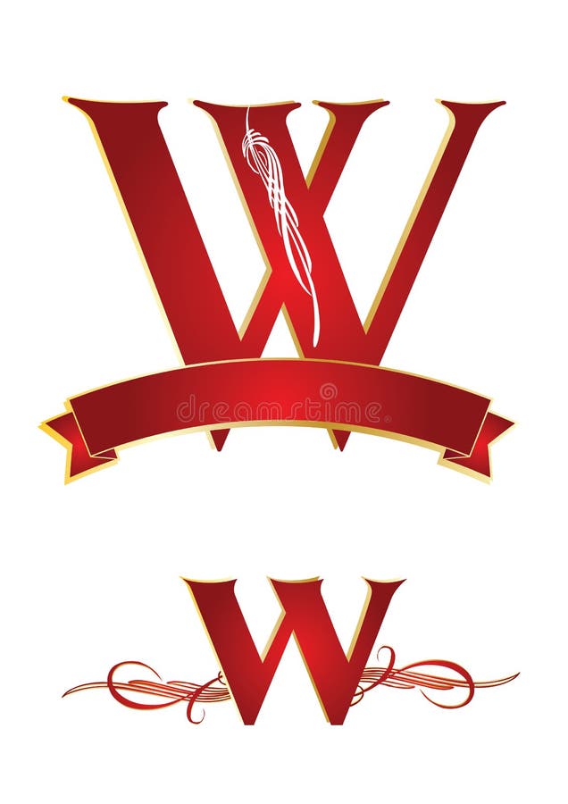 Alphabet w stock illustration