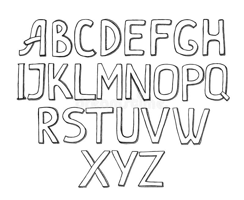 Illustration Alphabet white