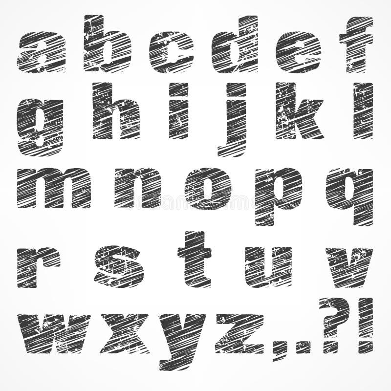 Alphabet on white stock illustration