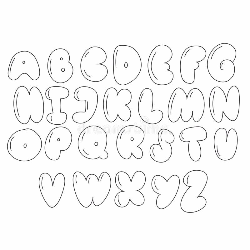 Alphabet Written by Hand. Colorful English Alphabets Stock Illustration ...