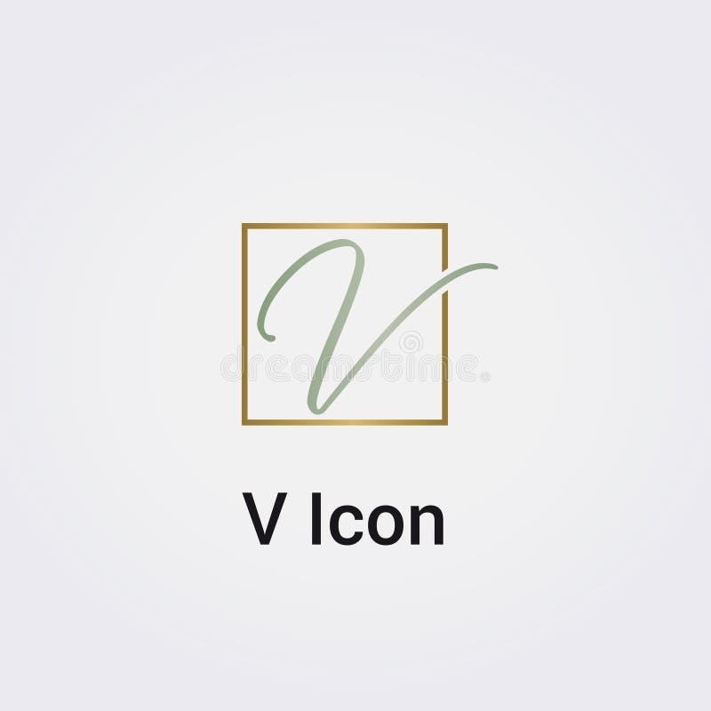 Letter V Icon, Monogram, Initial Logo for Corporate Business in Various Colors royalty free illustration