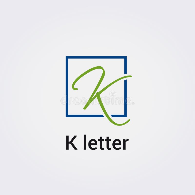 Letter K Icon, Monogram, Initial Logo for Corporate Business in Various Colors royalty free illustration