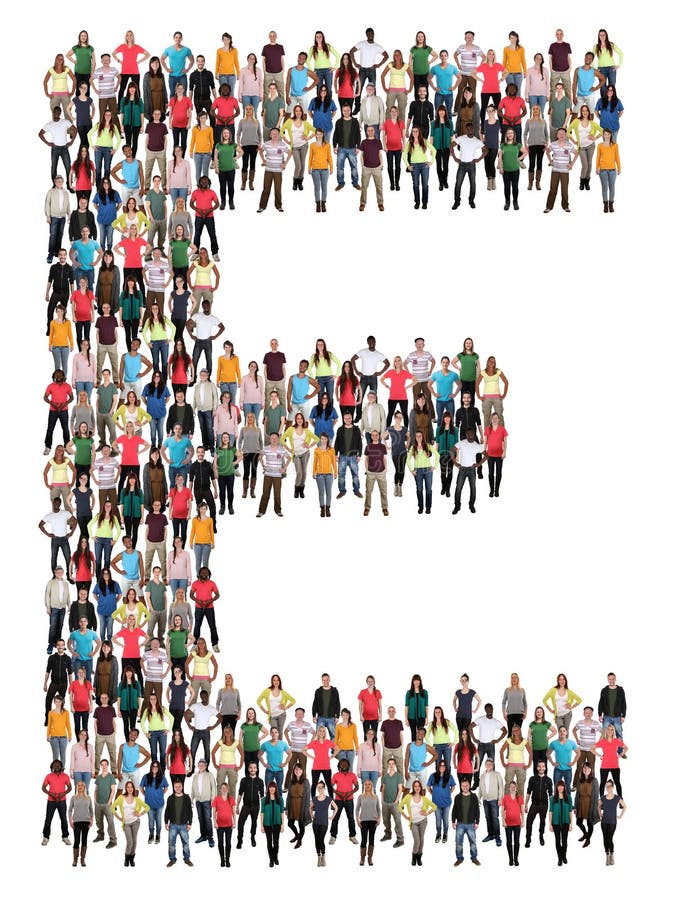 Alphabetgruppe von personen des Buchstaben E lizenzfreies stockfoto Alphabetgruppe von personen des Buchstaben E lizenzfreies stockfoto