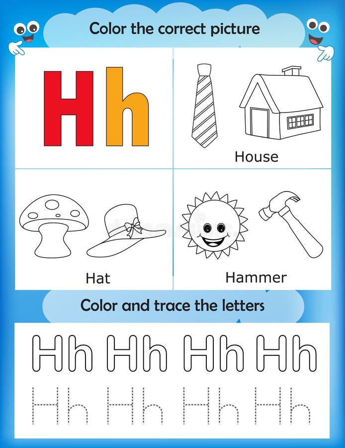 Alphabetlernen und Farbbuchstabe H