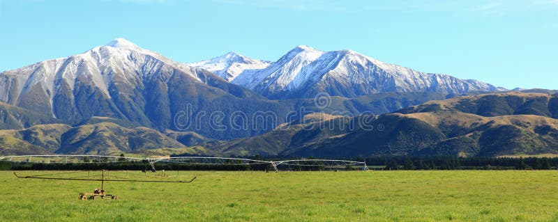 Alpi alpine Nuova Zelanda immagine stock Alpi alpine Nuova Zelanda immagine stock