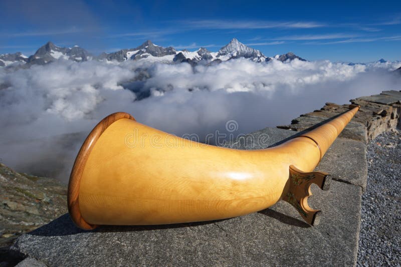 Alpine horn stock image. Image of nature, alps, landscape 82507999