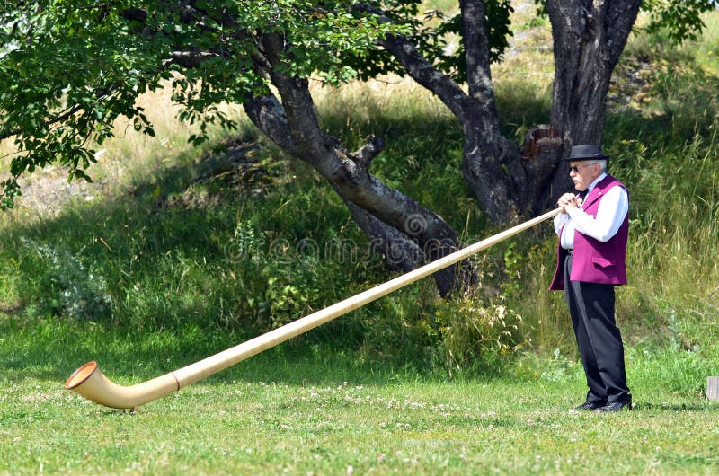 Alpine Horn Festival editorial image. Image of orchestral 25808835