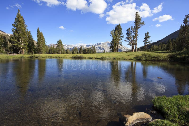 Alpine Lake in California Mountains Stock Image Image of reflection