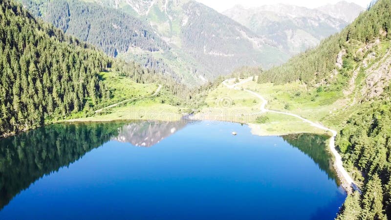 Schladming - Alpine Lake Seen from Above Stock Image - Image of outdoor ...