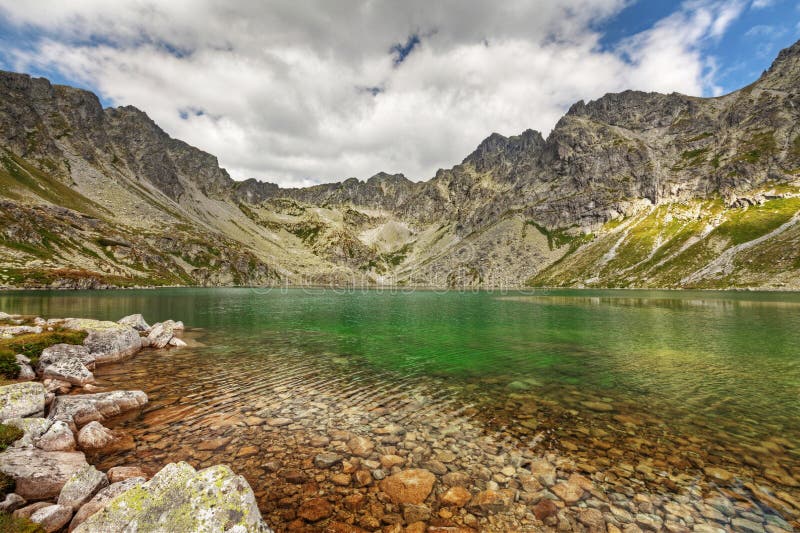 Photo of Velke Hincovo Pleso lake valley in Tatra Mountains, Slovakia, Europe