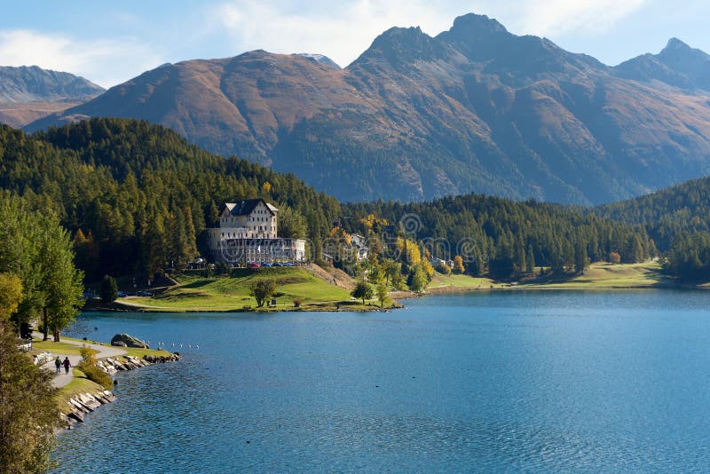 Alpine landscape, St. Moritz, Switzerland. royalty free stock image Alpine landscape, St. Moritz, Switzerland. royalty free stock image