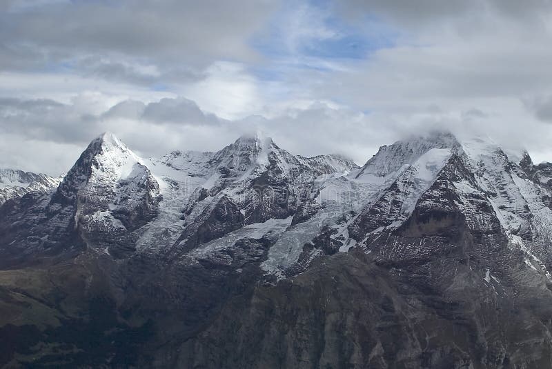 Alpine mountains stock photo. Image of jungfrau, snow, eiger 44328