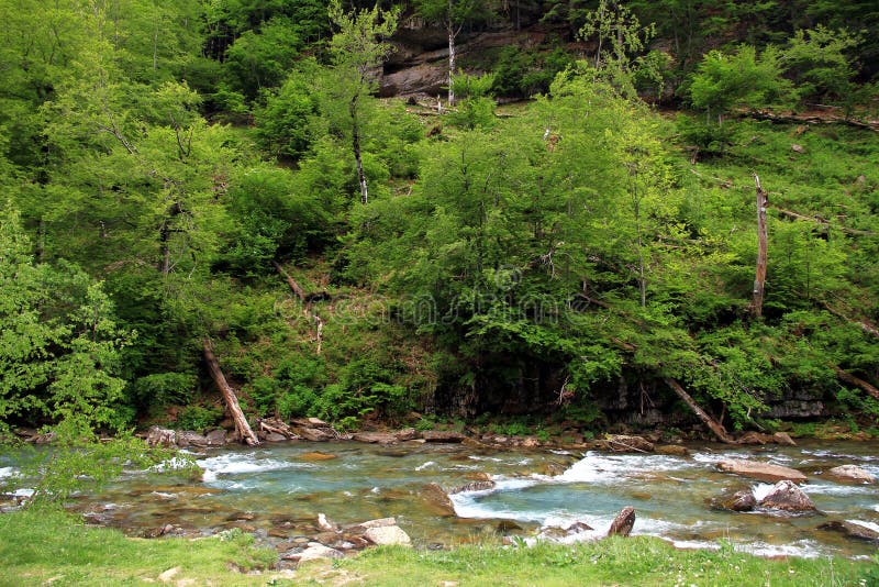 Alpine river in Ordesa National Park in Aragon, Spain. royalty free stock images Alpine river in Ordesa National Park in Aragon, Spain. royalty free stock images