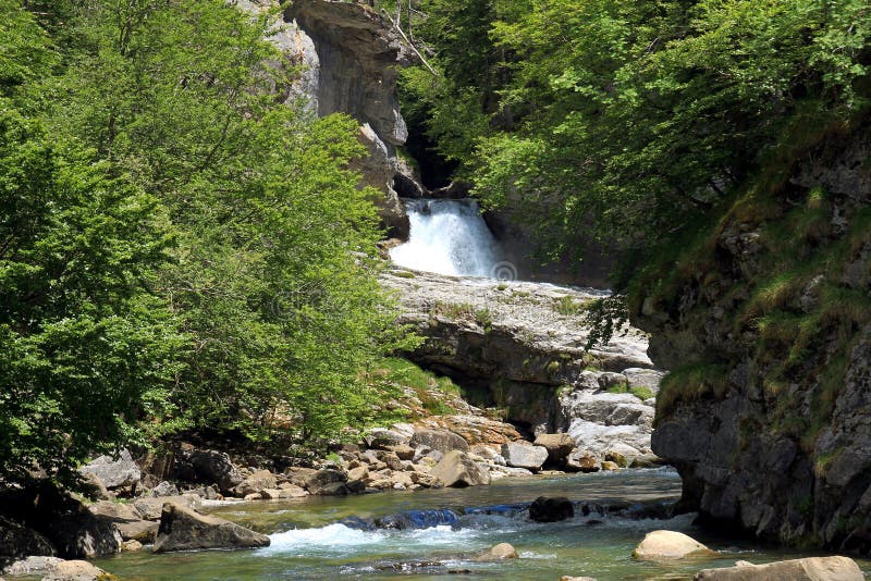 Alpine river in Ordesa National Park in Aragon, Spain. royalty free stock images Alpine river in Ordesa National Park in Aragon, Spain. royalty free stock images