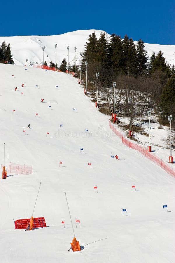 Giant slalom stock image. Image of downhill, gates, discipline 33801657