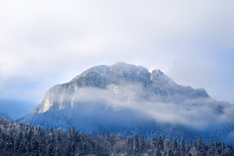 Alpine Winterlandschaft in Den Transsilvanische Alpen Stockfoto Bild