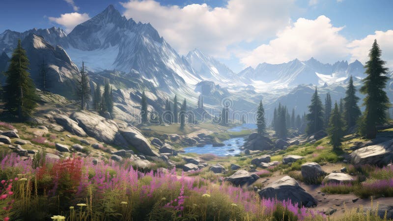 Alpine Wonderland royalty illustrazione gratis