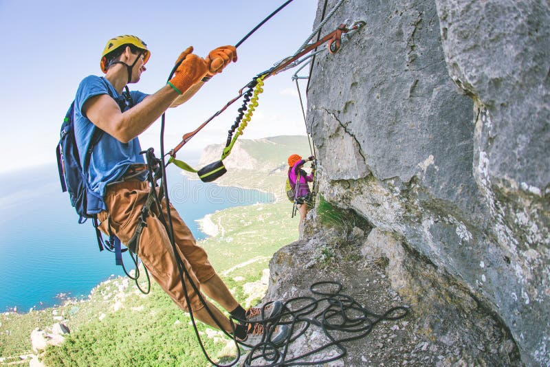 Alpinismo in Crimea immagine stock libera da diritti Alpinismo in Crimea immagine stock libera da diritti