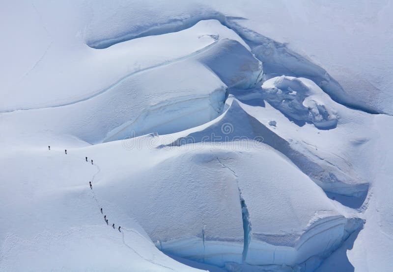 Alpinists blanc du mont tacul στοκ εικόνα με δικαίωμα ελεύθερης χρήσης