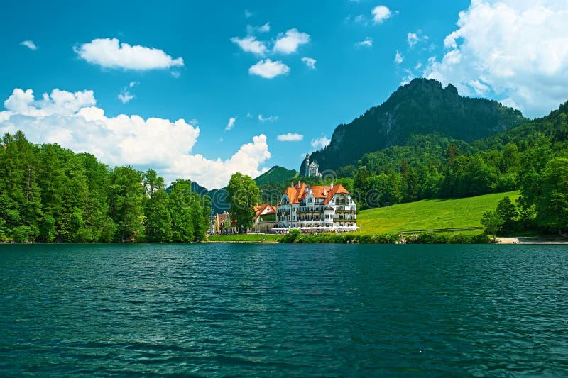 Alpsee lake at Hohenschwangau near Munich in Bavaria