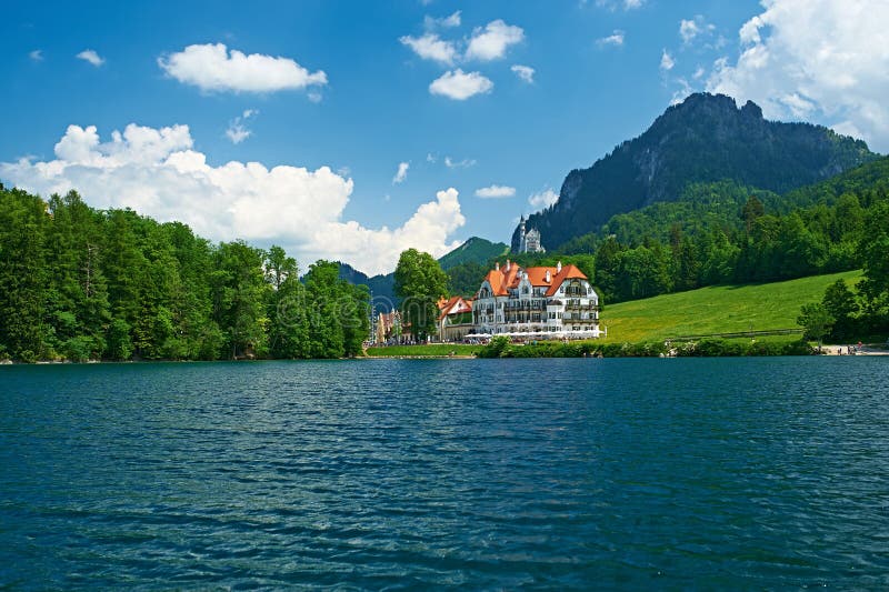 Alpsee lake at Hohenschwangau near Munich in Bavaria