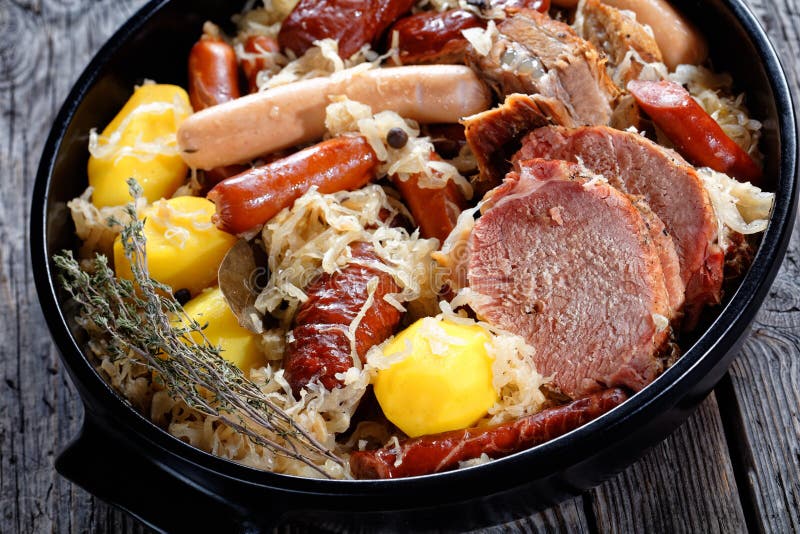 The Alsace Sauerkraut, Named Choucroute in French Stock Image - Image ...