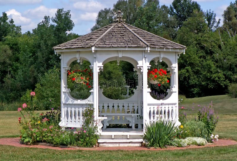 Gazebo in the summer. Gazebo in the summer