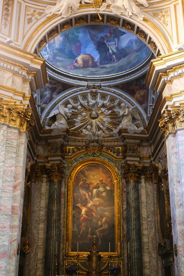 Altar Inside Basilica of Saint Mary Major - Rome Stock Photo - Image of ...