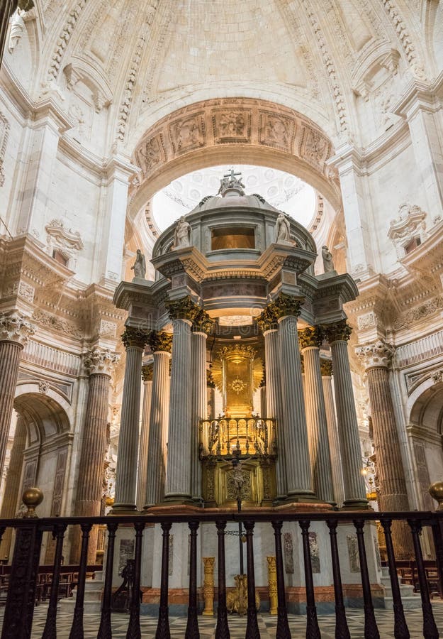 Altar in Cathedral of Cadiz, Southern Spain Stock Photo - Image of ...