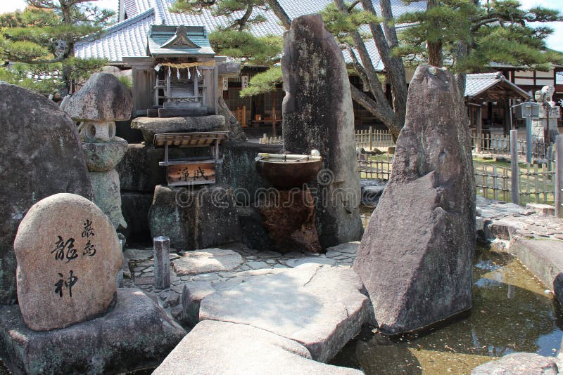 shinto altar in a temple (daigan-ji) in miyajima in japan. shinto altar in a temple (daigan-ji) in miyajima in japan