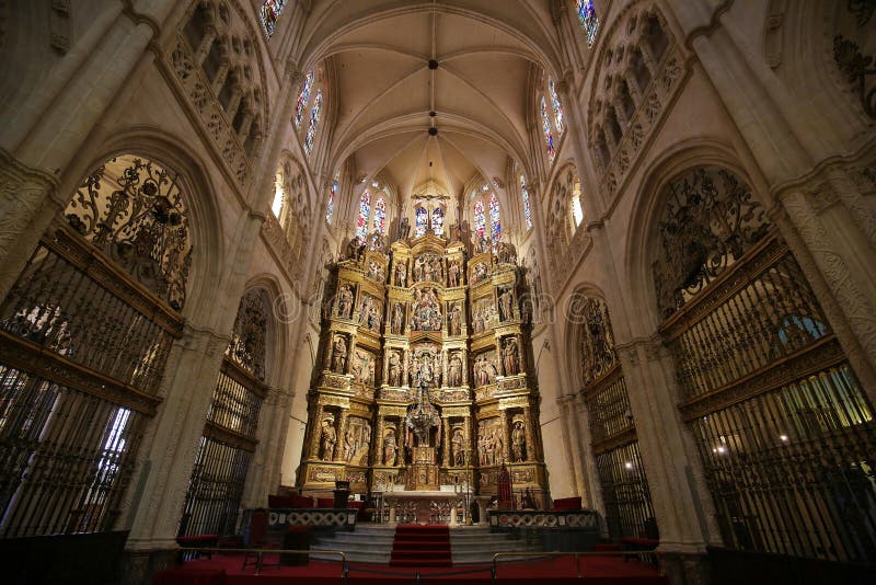Altarpiece в главной часовне собора Бургоса стоковое фото Altarpiece в главной часовне собора Бургоса стоковое фото