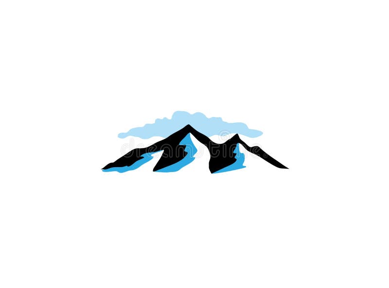 Altas montañas y nube heladas para el logotipo ilustración del vector Altas montañas y nube heladas para el logotipo ilustración del vector