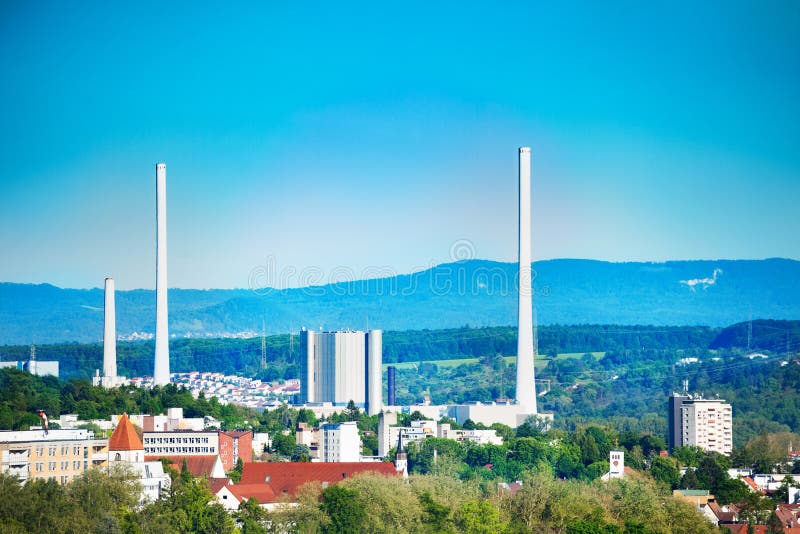 Altbach Power Station near Esslingen in Germany royalty free stock photo Altbach Power Station near Esslingen in Germany royalty free stock photo
