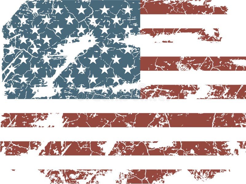 Alte amerikanische Flagge lizenzfreie abbildung Alte amerikanische Flagge lizenzfreie abbildung