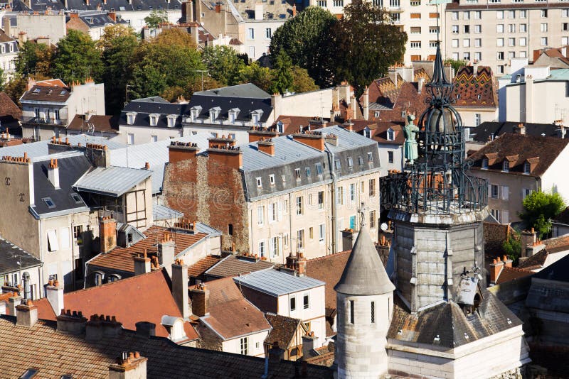 Alte Architektur Von Dijon-Stadt, Ansicht Von Oben ...