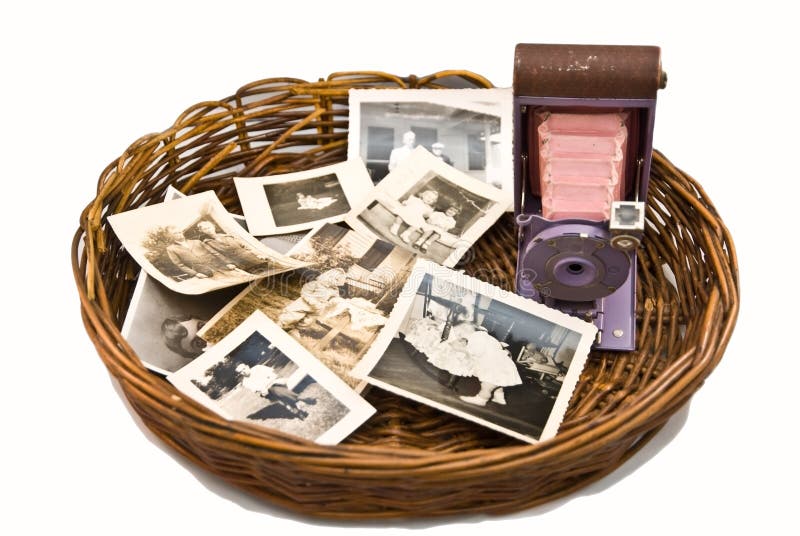 Alte Fotos und Kamera lizenzfreies stockfoto Alte Fotos und Kamera lizenzfreies stockfoto