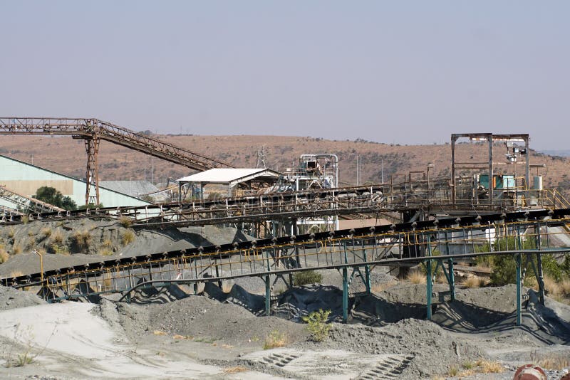Alte Förderbänder am ersten Diamanten gewinnen in Cullinan, Südafrika stockbilder Alte Förderbänder am ersten Diamanten gewinnen in Cullinan, Südafrika stockbilder
