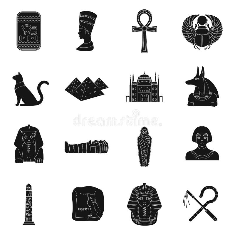 Alte gesetzte Ikonen Ägyptens in der schwarzen Art Große Sammlung der altes Ägypten-Vektorsymbol-Vorratillustration vektor abbildung Alte gesetzte Ikonen Ägyptens in der schwarzen Art Große Sammlung der altes Ägypten-Vektorsymbol-Vorratillustration vektor abbildung