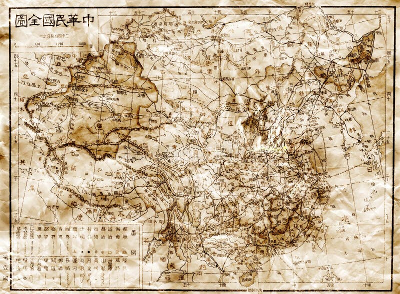 Alte Karte von China