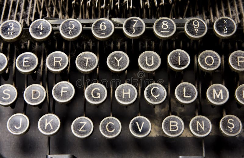 Alte Schreibmaschinen-Tasten Stockfoto - Bild Von Schreiben, Antike: 6562014