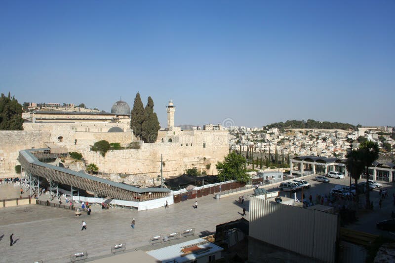 Alte Stadt-Klagemauer von Jerusalem, Israel lizenzfreies stockfoto Alte Stadt-Klagemauer von Jerusalem, Israel lizenzfreies stockfoto