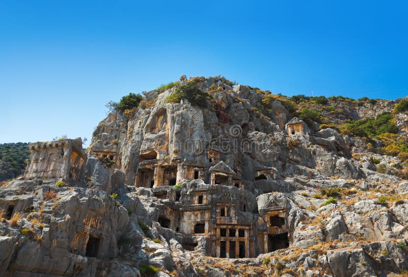 Ancient town in Myra, Turkey - archeology background. Ancient town in Myra, Turkey - archeology background