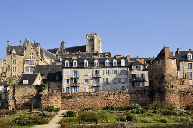 Alte Stadt Von Le Mans In Frankreich Stockbild - Bild von geschichte