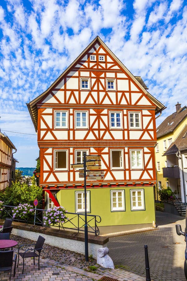 Alte Stadt Von Wetzlar Mit Gezimmert Redaktionelles Foto