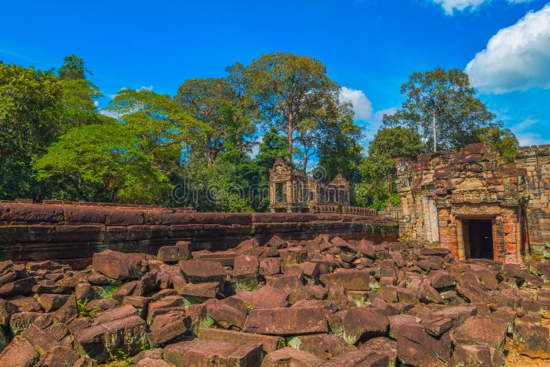 Alte Tempelruine Preah Khan stockbilder Alte Tempelruine Preah Khan stockbilder