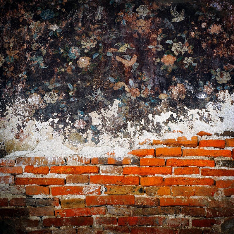 Alte verwitterte Backsteinmauer lizenzfreies stockbild