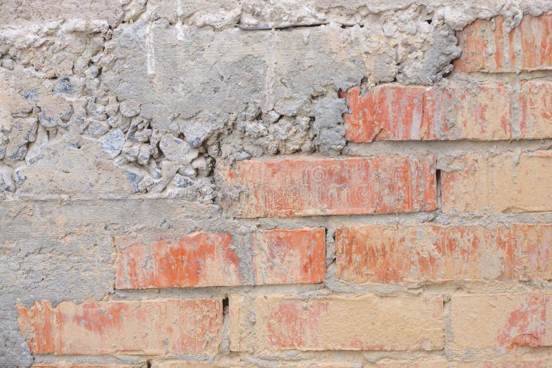 Alte verwitterte Backsteinmauer lizenzfreies stockbild